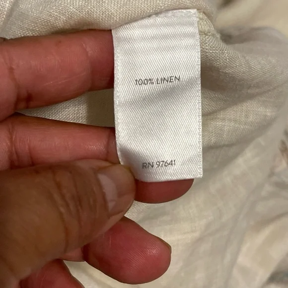 J.Jill Linen Ornate Paisley Tunic Top V
Neck Paisley 3/4 Sleeves Size Small - Picture 5 of 10